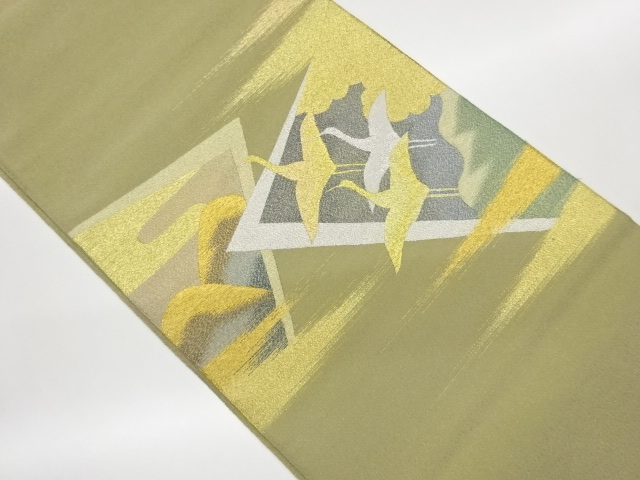 JAPANESE FUKURO OBI / WOVEN CRANES